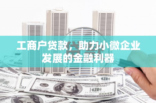 吉阳工商户贷款，助力小微企业发展的金融利器